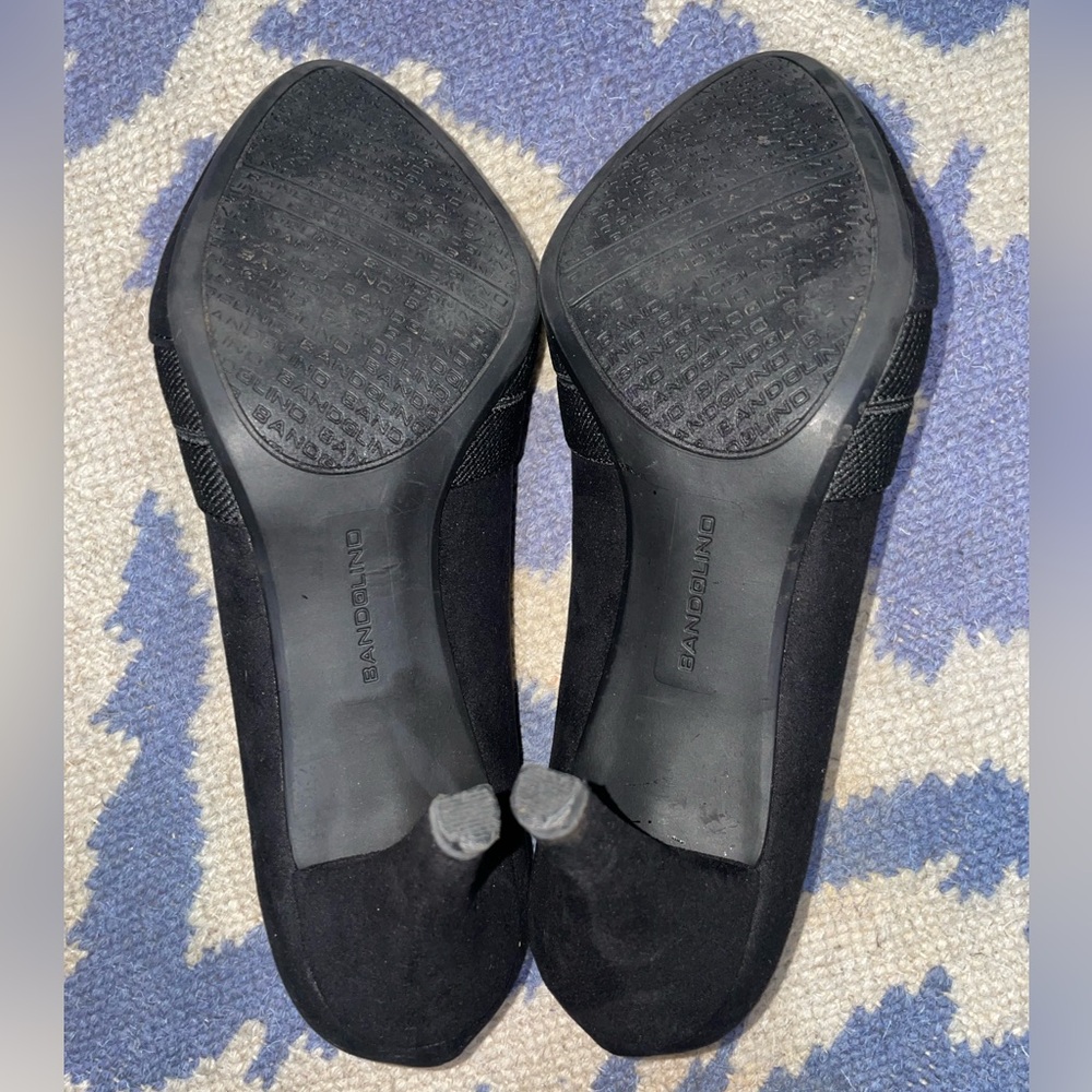 Bandolino Classic Black Suede Heels - Picture 7 of 7